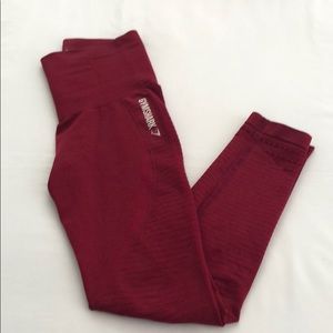 Gymshark Energy Seamless Pants in Burgundy (Small)